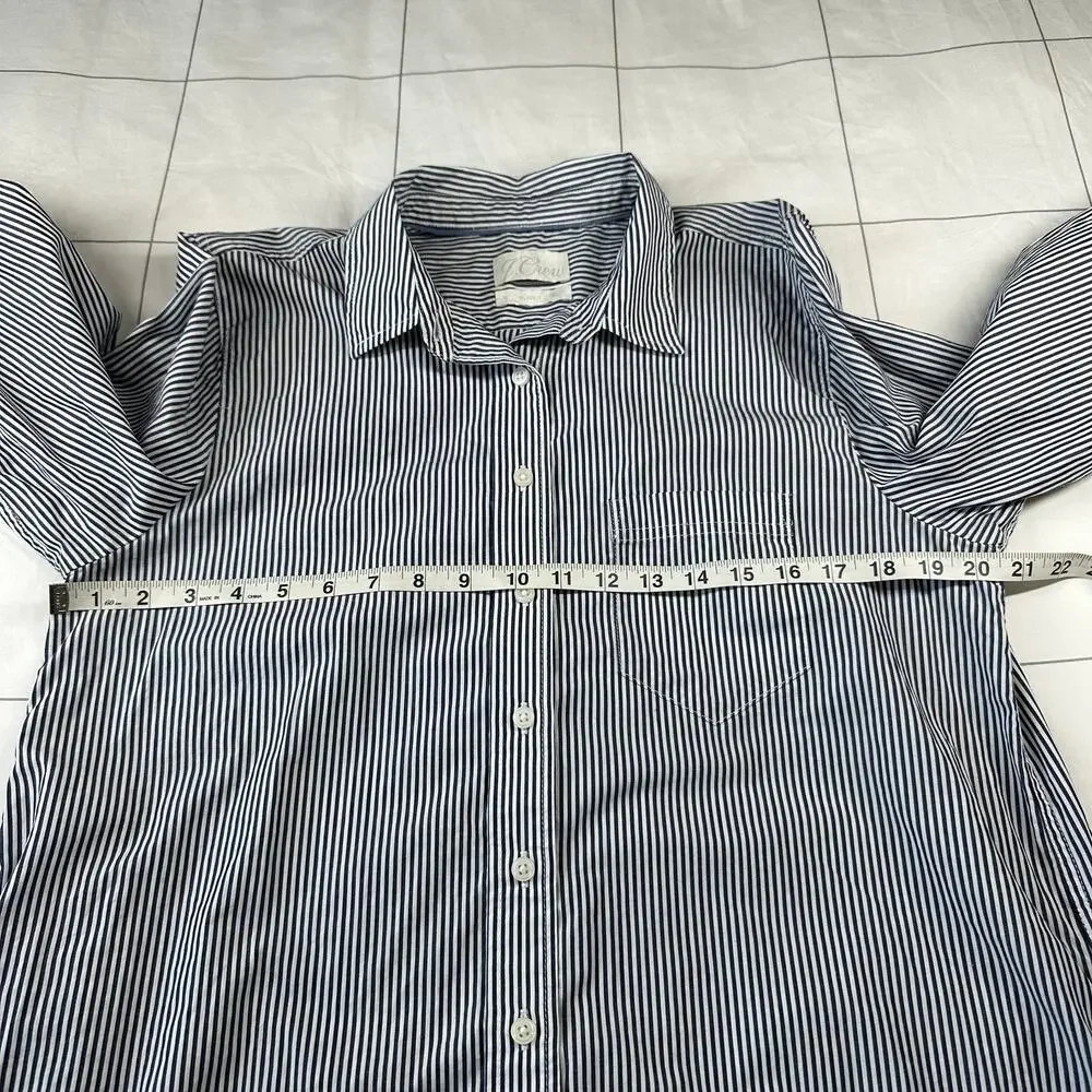 J. Crew Dress Women 2 Classic Fit Crisp Cotton Long Sleeve Button Front Collared